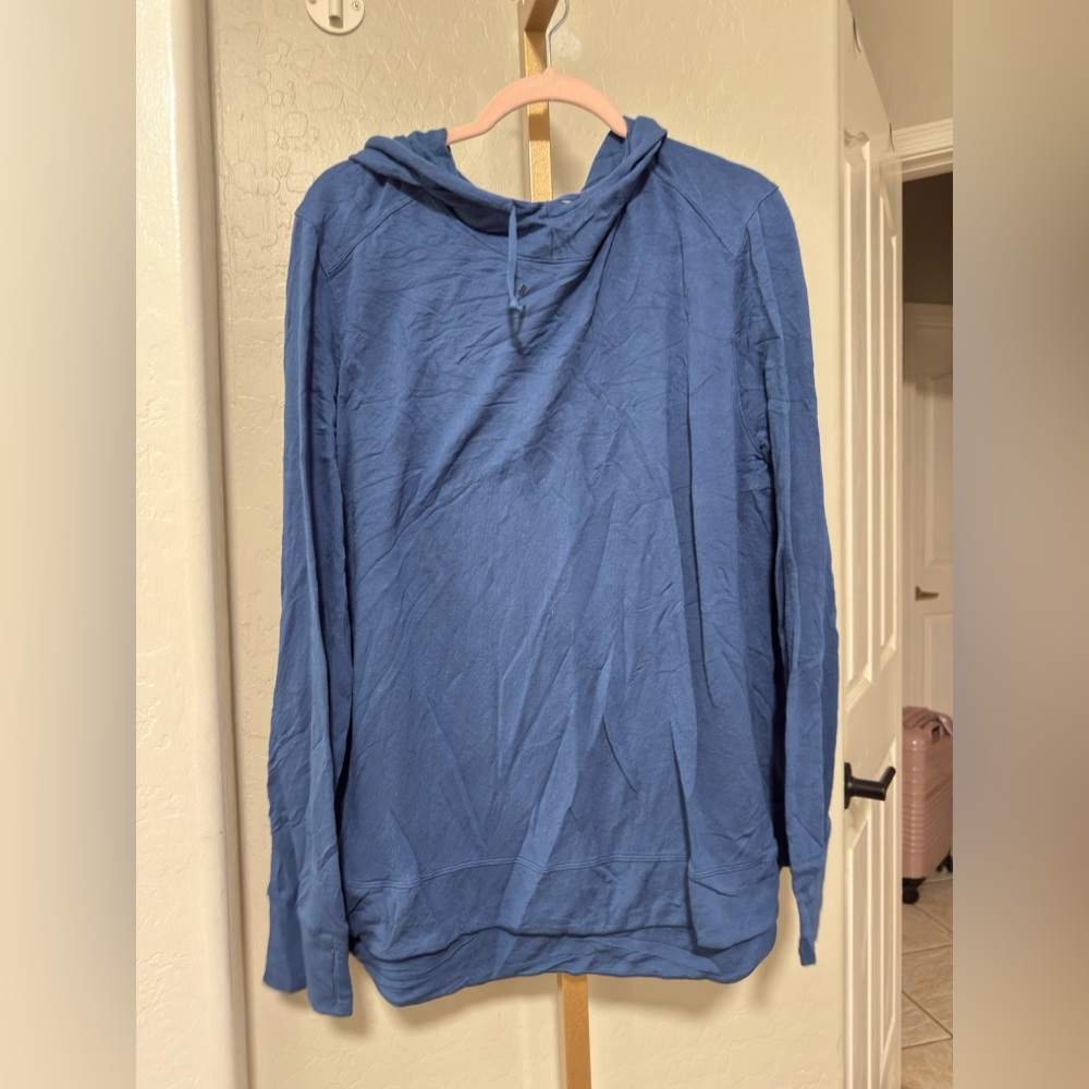 Blue Hooded Sweatshirt